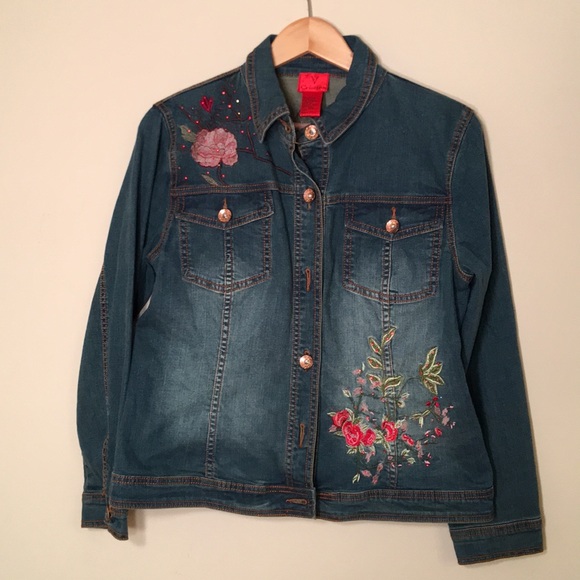 v cristina embroidered jeans